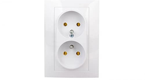 CARLA Doppelsteckdose z/u weiß 1735-00 Elektro-plast Aufputz 5901752634947