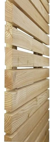Gartenwelt Riegelsberger Profilé de façade moderne 27 x 65 mm Rhombus 160 cm Mélèze européen lisse Barres en bois de construction Planche à bords lisses