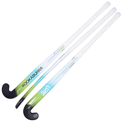 KOOKABURRA Unisex Zonda Hockeyschläger, Schwarz/Lime/Blau, 37.5 Light UK