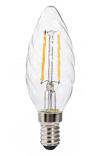 Xavax LED-Filament E14, 250lm ersetzt 25W, Kerze gedreht, warmweiß
