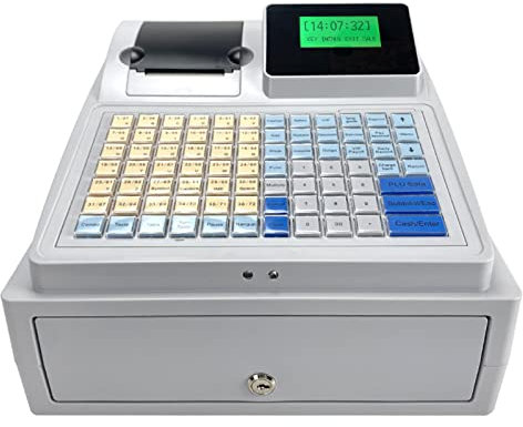 BEIJIAYI Elektronische Registrierkasse für Kleine Unternehmen, Elektronische Registrierkasse mit Kundenseitiger Digitaler, Led-Anzeigen-Kassensystem für den Einzelhandel
