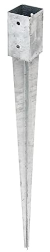 1x siwitec Einschlag-Bodenhülse 71 x 71 mm, 900 mm Gesamtlänge, feuerverzinkter Stahl, Einschraub Bodenhülse für Vierkantpfosten, Einschlagpfosten, Einschlag Bodenhülsen, Einschlaghülse Pfostenträger