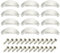 CEEYSEE 12 Stück Muschelgriff Möbelgriffe Set 81 X 35mm Antik Vintage Schrank Griffe Mit Schrauben für Küche Kabinett Kleiderschrank Schublade (KLSY/Silber)