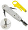 Punch Down Tool, Professional Ethernet Punchdown Tool for RJ45 Socket Cat5/Cat6/Ca7 & Telephone Cable Impact Terminal Insertion Tools with Wire Stripper Combo in White