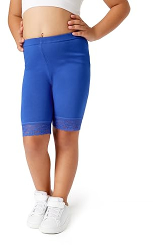 Merry Style Mädchen Kurze Leggings mit Spitze Mädchen Leggings aus Viskose MS10-434 (Cobalt, 110)