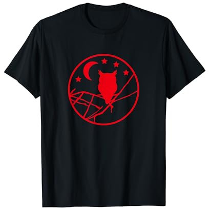 Eule im Baum für Naturfreunde, Eulenfreunde, Vogelschützer T-Shirt