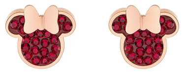 Orecchini Disney Minnie, Acciaio Inossidabile con Zirconi per Bambini e Bambine, Gioielli Disney