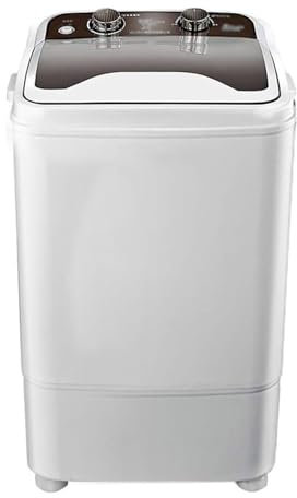 Hogar Mini Solo Barril Lavadora de Ropa Compacta Pequeña, Lavadora portátil de 7 kg, Lavado/Deshidratación Programada con Un Solo Clic, Deshidratación por Centrifugado, Limpieza Profunda (Gris)