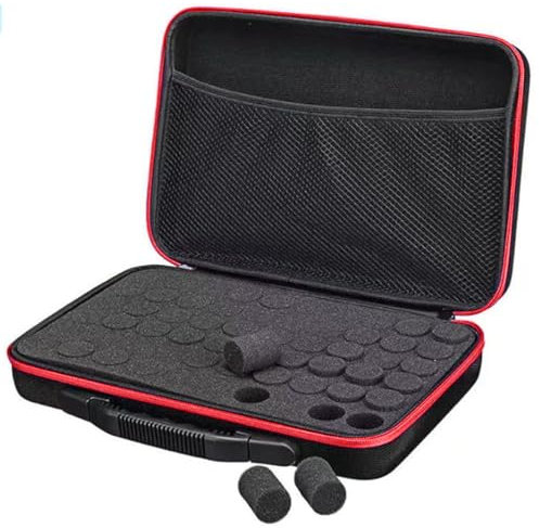Oaygat 60 Bottles Essential Oil Storage Case for 15ml Travel Essential Oil Accessory Carrying Case Waterproof Hard Shell Bag Nail Varnish Storage Bag Nail Polish Storage Box Foam Insert Organizer Tote