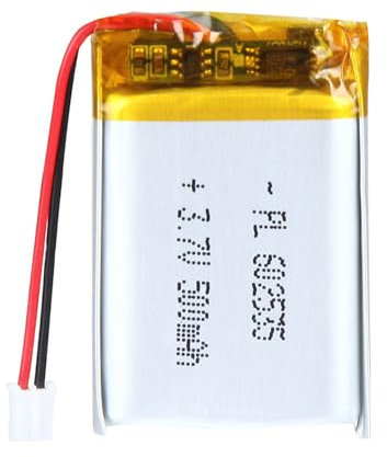 Uxney Batteria agli ioni di litio agli ioni di litio da 3,7 V, 500 mAh, 602535, con connettore 2P-PH, con griglia da 2,0 mm