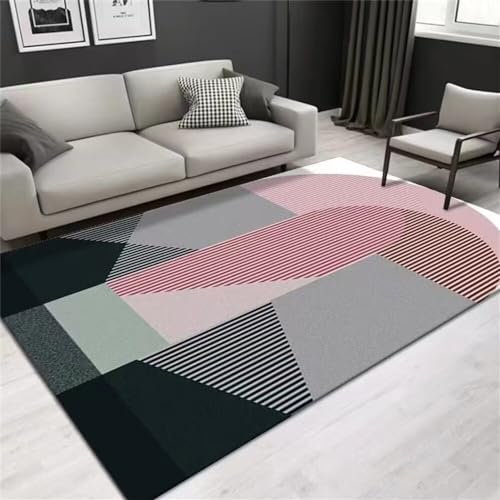 Tappeti Casa Moderni Tappeto Moderno Soggiorno Tappeto soggiorno grigio rosa tappetino per la casa adatto per camera da letto sala da pranzo lavabile Tappeto Per Salotto Moderno 50X80cm Tappeto Cucina