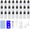 Dondeen 24 Stück Tropfflasche 30ml,Plastikflaschen Reiseflasche Quetschflaschen LiquidFlaschen,Trichter Messbecher Etiketten Transfer Pipette Spritzen für Liquids (30ml)