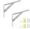 Lot de 2 Équerres Étagère de Fixation Murale, Tablette Murale à Suspendre avec Vis, pour Bibliothèque Salon Chambre (A,50cm/19.69in)