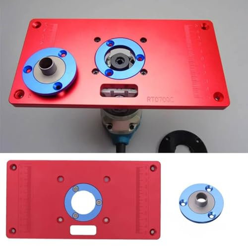 JCFANTS Plaque d'insertion de table de défonceuse, table de découpage multifonctionnelle (Red-new1)