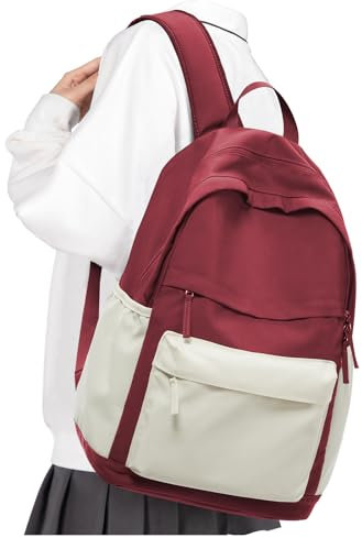 VGCUB Schulrucksack Teenager Mädchen Schultasche Wasserdichter Leichter Rucksack Damen für Die Schule Teenager Mädchen Jungen School Bag Womens Backpack Casual Daypacks Aesthetic Beige Farbe