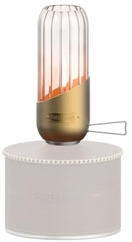 Fire-Maple Orange Copper Camping Gas Lantern | Adjustable Luminance Lighting and Camping Lamp | Propane or Isobutane Fuel NO Mantles Needed | Camping Essential Gear (Stripe)