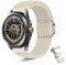 KeHowy 22mm Nylon Correa para Xiaomi Redmi Watch 5 Active/Lite, S4 Sport, S3, S1 Pro, 2 Pro, Mi - Magnética Trenzada Repuesto Band - Albaricoque