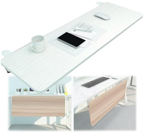 Ergonomic Walnut Keyboard Tray with CClip Foldable Desk Extender Home Office Desk Keyboard Extender with Armrest and Cup Holder 25 * 65cm Improve Work Efficiency and Comfort