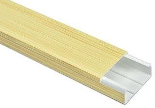 2X 1m Kabelkanal Buche Hell - zum Schrauben/Anschrauben - 20x10mm Kabelkanal HERRY24