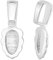Beebeecraft 925 Sterling Silver Glue on Flat Pad Pendant Bail Silver Leaf Oval Scrabble Charms for DIY Necklace Bracelet Jewelry Making