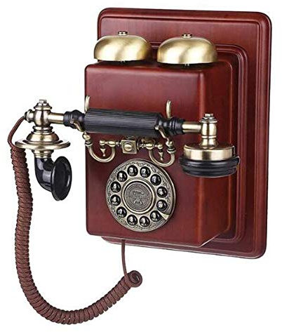 XINCXIN Vintage-Telefon-Ornament, Antikes Schreibtisch-Ornament, Vintage-Retro-Antikes Telefon, kabelgebundenes Festnetztelefon, Heim-Schreibtisch-Dekor-Ornament, Eisenblech
