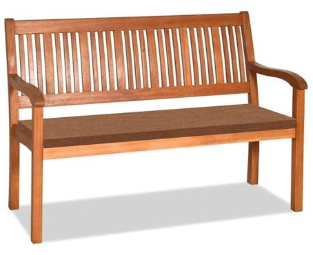 Orumrud 3CM Dicke Bankauflage Bankkissen mit Abnehmbarem Bezug,140x35x3cm rutschfeste Sitzkissen Sitzauflage Bank Sitzpolster Bankpolster Waschbare Stuhlkissen Gartenbank,Braun