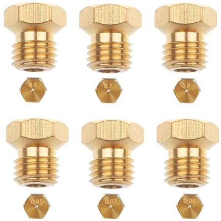SIGANDG 6 Pezzi Gicler Butano Universale Bruciatori a Gas Naturale per Piastra di Cottura GPL, Getti, Ugelli e Iniettori (0,5, 0,7, 0,87, 0,65, 0,9, 0,96)