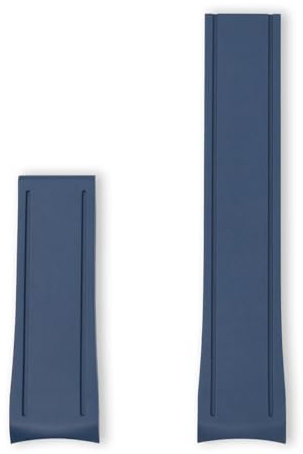 CRAFTER BLUE CB03 Uhrenarmband mit Rundanstoß Gummiband Ersatz für Seiko MM300 MarineMaster-Serie SBDX001, SBDX003, SBDX005, SBDX017, SBDX021(SLA019J1), SBDX025, SBDX023, SLA023J1 etc. – blau