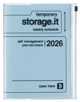 MARK'S 2025/26 Taschenkalender, A5 Storage.it // Blue: Von September 2025 bis Dezember 2026