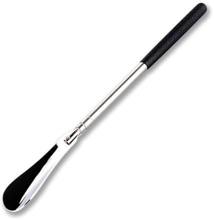 Ausziehbarer Schuhlöffel Lang, Silber Teleskopisch 31~65cm, Ausziehbarer Schuhanzieher, Schuhlöffel Lang Mit Metall Griff, Für Herren Damen Kinder Senioren