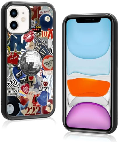 Axulimin Niedliche, Trendige New York Coquette Collage ästhetische Handyhülle für iPhone 11, für Teenager, Mädchen, Frauen, Kinder, Mädchen, 15,5 cm (6,1 Zoll)