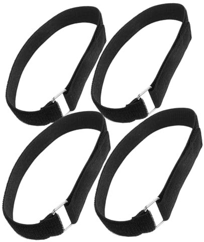 MILISTEN 4 Stück Pedalriemen Pedaltrainer Unter Dem Schreibtisch Beinpedaltrainer Heimsportzubehör Fitness-tretmaschine Fußpedaltrainer Bein-fitnessgurte Black Polyester