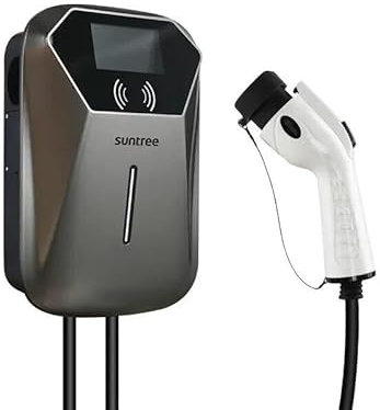 7kW EV Charger | EV Charger | Electric Vehicle Charger | Type 2 | 7kW | Fast Charging | Single Phase | Wall Mount | EV Home Charger | Grey, 40x29x19cm