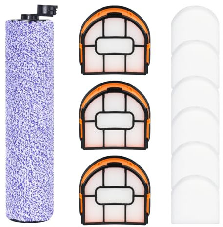 Rebirthcare Accesorios para Shark HydroVac XL Aspiradora 3 en 1 recambios para Shark WDB1F2 WD100 WD101 WD200 WD201 AW201 WD200C WD201C WD101C WD210EU(1 cepillo + 3 filtros + 6 esponjas filtrantes)