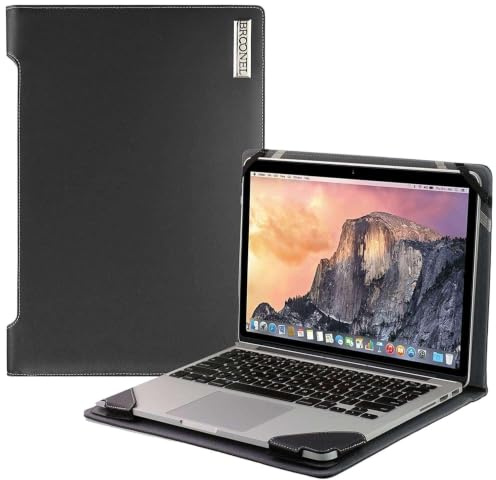 Broonel - Profile Series - Schwarz Leder Fall/Hülle - Kompatibel mit dem Lenovo ThinkPad L13 Yoga Gen 1 2-in-1 13.3 Laptop