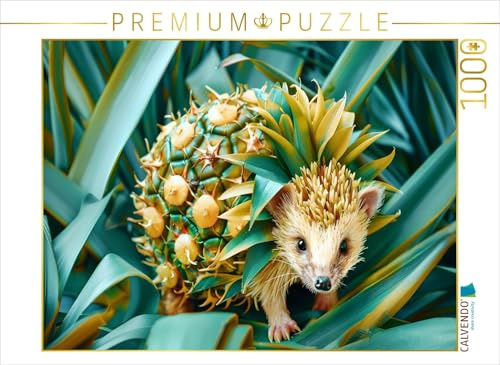 Puzzle · EIN Motiv aus dem Kalender Vorsicht, Wilde Früchtchen | Vorsicht vor dem Ananasigel · Zuckersüß, aber sehr stachelig · 1000 Teile · Lege-Größe 64 × 48 cm · CALVENDO Puzzle