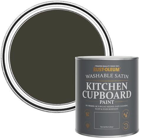 Rust-Oleum Scrubbable Kitchen Wood, Cupboard and Cabinet Paint in Satin Finish - Wallington 750ml