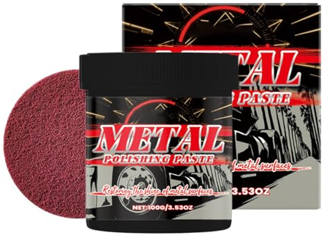 Xijobido Crema Lucidante per Metalli Auto - Ripristinatore Del Cromo Per Paraurti Auto - Pasta Per Manutenzione E Protezione Automobilistica - Rimuove Ossidazione Opacizzazione Macchie Scolorimento