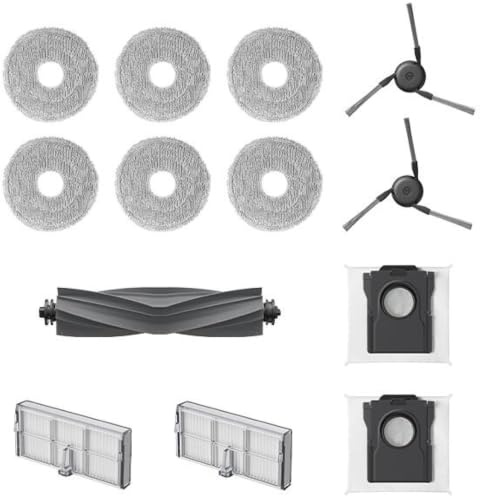 DREAME Ersatz-Zubehör-Kit Saugroboter L10sUltraGen3, D30Ultra, L40UltraA, 1 Hauptbürste aus Gummi, 2 Seitenbürsten, 2 Filter, 2 Staubbeutel, 3 Paar Wischtücher