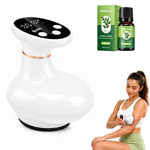 Massager 4-in-1 Massagegerät gegen Cellulite mit Wärmetherapie | Schröpfgerät Elektrisch,9 Stufen,Vakuum & Gua Sha Elektrisch ,Anti-Cellulite & Straffung,für Taille Bauch Arme Beine