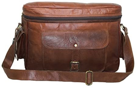 Sac d'épaule Rétro Sacoche Sac à Bandoulière Multifonction pour Appareil Photo Caméra Numérique Reflex DSLR Amovible Séparation pour Caméra et Lentilles Pratique pour Photography DSLR camera bag