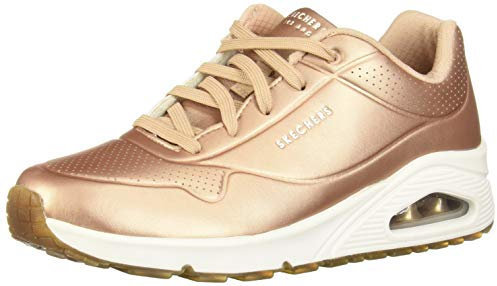 Skechers Women's UNO Bold Trainers, Pink (Rose Gold Duraleather Rsgd), 8 (41 EU)
