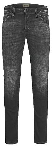 Herren Jack & Jones Slim Fit Jeans Glenn Skinny Tapered JJI Glenn ORIGINAL AM, Farben:Schwarz, Größe Jeans:29W / 34L