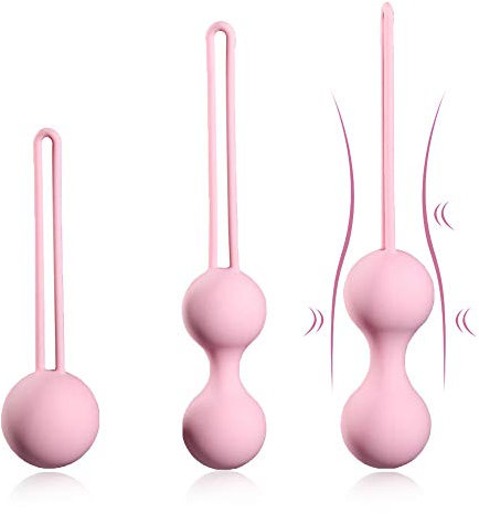 Silikon Liebeskugeln Als Beckenbodentrainer - Perfekt Für Frauen Zum Beckenbodentraining Und Training Der Vaginalmuskulatur - Kugeln im 3er Pack Zur Stärkung Des Beckenboden - Wasserfest