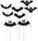 MoonyLI Halloween Chauves-Souris décoration de Petit gâteau Noir Chauve-Souris Cake Topper Alimentaire sûr Halloween Party Fournitures et décorations Bricolage décoration Alimentaire 16 Pcs