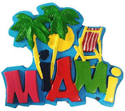3D Miami Florida USA Kühlschrankmagnet Reise-Souvenir Geschenk Zuhause Küche Kühlschrank Dekoration Magnetaufkleber Kollektion