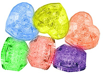 Ultra 6 Herz Helle LED-Eiswürfel Wiederverwendbare Eiswürfel Whiskey-Steine Gefälschte Flüssigkeitsaktivierte Blinkende Wassersensor-Leuchtwürfel LED-Lichtleiste Gin-Eiswürfel Dekorativ Gefrierbar