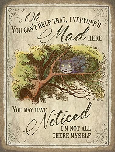 og Oh You Cant Help That Everyones Mad. Alice In Wonderland Fridge Magnet 90mm x 70mmm