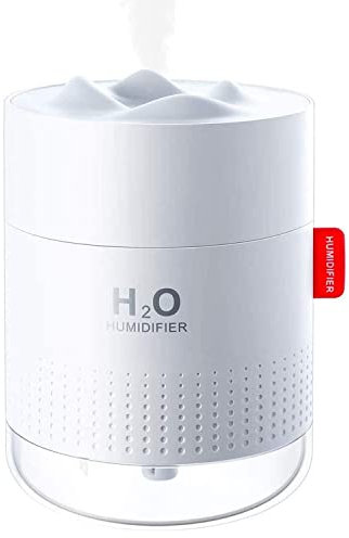 Ultrasonic Mini Humidifier - 500ml Mist Humidifier with Night Light, USB Desktop, Ideal for Babies, Plants, Bedrooms & Offices (White)