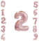 WedDecor 16 Inch Foil Balloons Number 2, Self Sealing Foil Balloons, Self Inflating Number Balloons for Birthday Parties, New Year Decorations, Anniversaries, Party Supplies, Rose Gold